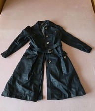 Damen ledermantel blau s - ledermantel,