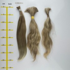 Europäisches Echthaar Rohhaare  grau mind.100 Gr 30-35cm - 30072540