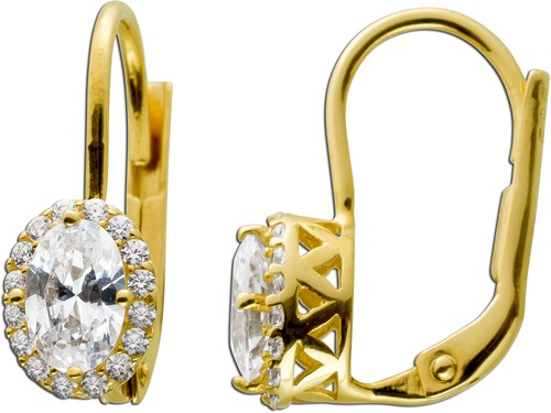 Ohrhänger halo gelbgold 333 - ohrhänger,