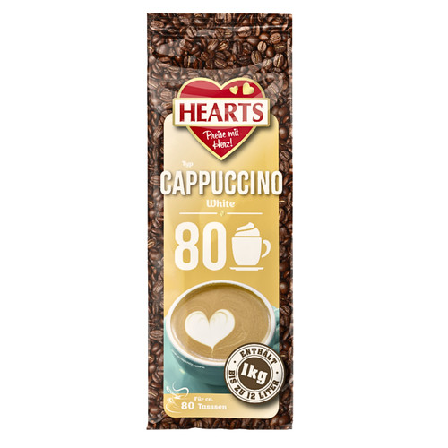 Hearts cappuccino white 1kg - cappuccino,