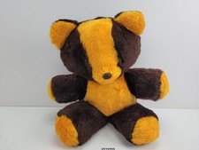 Teddybär Stoff 45cm DDR Plüschtier Kuscheltier Spielzeug alt gelb braun #2510462
