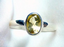 Citrin Ring 925 Silber ovaler, fac. ca. 7 x 5 mm Edelstein Gr. 51 - 70 NEU *