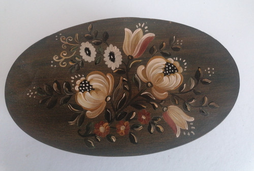 Alte spanschachtel oval cm - alte,