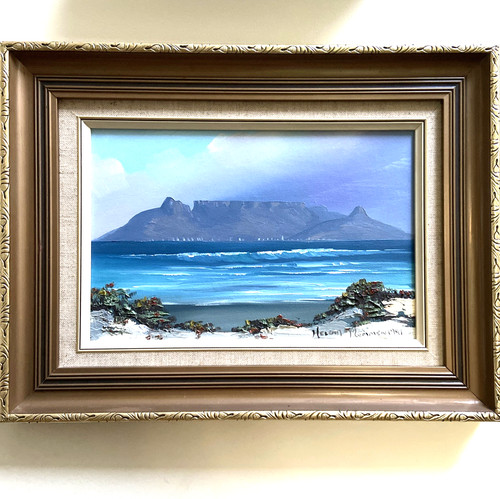 öl auf karton - karton, tafelberg