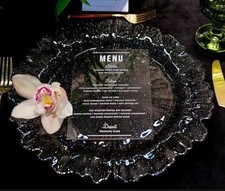 8 Stk. Glas Platzteller Sponge 33cm Teller 6,25€/Stk. 