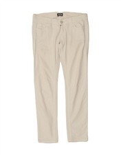 JEAN PAUL GAULTIER Damen Slim Freizeit Hose W31 L31 Weiß Baumwolle BY33