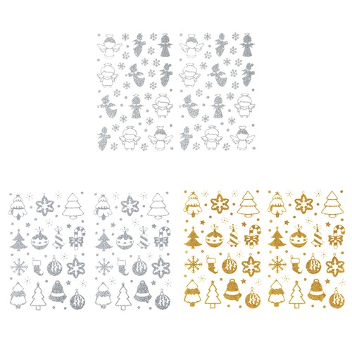 Weihnachts sticker glitzer - 84,