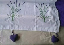 "Heine Home"Raffgardine LANDHAUSSTIL GARDINE Vintage Shabby Spitze"Lavendel"neu!