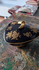 Porzellan Dose Blau Gold  Kronach Kunst Bavaria 