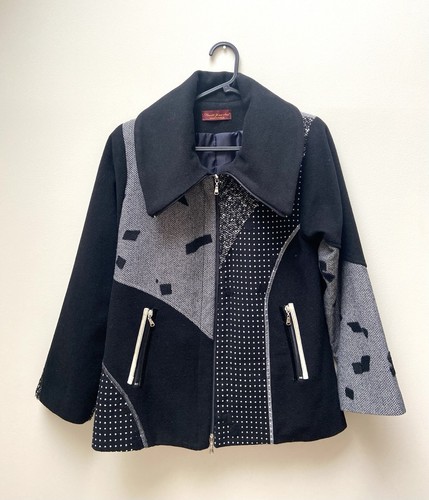 Patchwork wollmantel 8 10 - gr.,