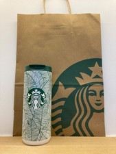 Starbucks Tumbler Thermobecher Cold to Go Edelstahl grün-weiß leave 12oz NEU