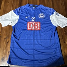 Matchworn Hertha BSC Berlin Trikot Nike Gr. L Aufwärmshirt Trainingsshirt #21