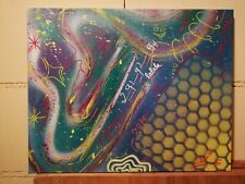 Leinwand Acryl abstrakt Kunst selbstgemalt Graffiti Geschenkidee Gemälde 40x50cm