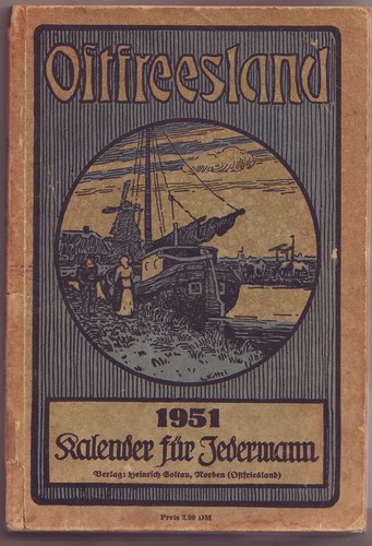 Ostfriesland kalender 1951 - ostfriesland,