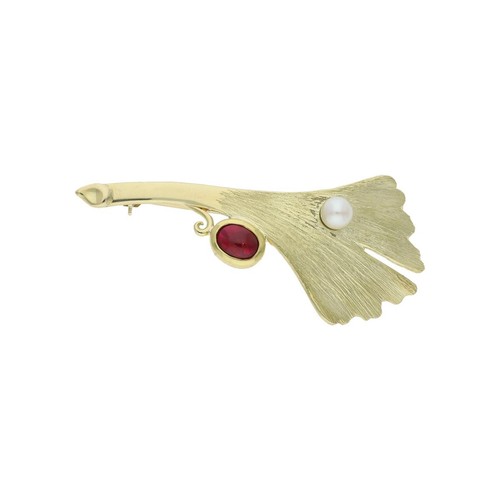 Second hand gold brosche mit - hand,