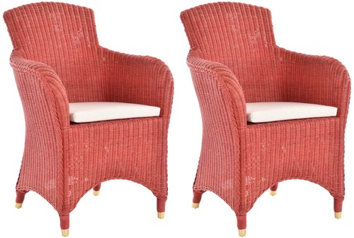 Set esszimmersessel rattan - set/2,