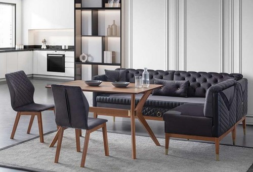 Schwarz braunes esszimmer set - esszimmer,
