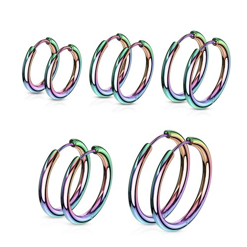 Creolen ohrringe regenbogen - ohrringe,