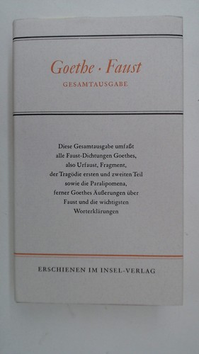 Goethes faust in - goethes, faust.