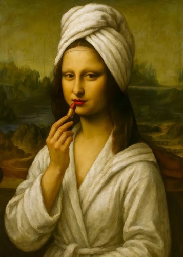 Mona lisa bademantel make - lisa, make-up