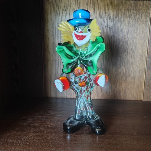 Murano glas clown glasfigur - glas,
