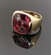 WUNDERSCHÖNER FREIMAURERRING IN GOLD, RARITÄT WERT EUR 2500,-