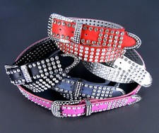 Damen Strassgürtel bis 105cm Umfang Glitzergürtel Nietengürtel Strass Kristall