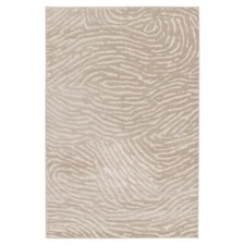 Kurzflorteppich Maschinenwebteppich mit Zebramuster Beige 160 x 230 cm