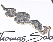 Thomas Sabo Kettenanhängergroße Schlange schwarze Steine bester Zustand TS-OVP