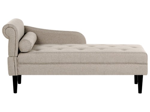 Chaiselongue links stoff beige - chaiselongue,