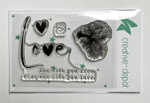 Love 4er stempelset herz - love,
