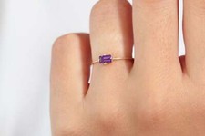 Natural Amethyst Gemstone Gold