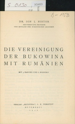 Die vereinigung der bukowina - der,