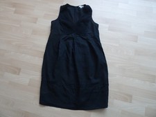 Nadine H Damen 100 % Leinen Kleid Gr 42/L schwarz