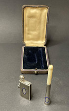 Sarastro 403 Feuerzeug und Zigarettenspitze, 900 Silber, ca 1925. Vint. Lighter