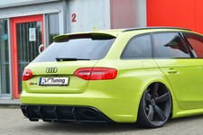 Gefräster Heckansatz Heckdiffusor mit Seitenteilen aus ABS für Audi RS4 B8