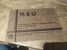 9.1 NSU 1929 301T 300ccm T Ersatzteilliste Spares Parts List Oldtimer Motorrad