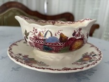 Antike Saucenschale von Mason’s – “Fruit Basket” – England – Vintage Geschirr