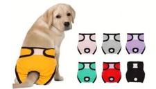 XS - XL Hundewindel Waschbar Hygienehose Schutzhose Läufigkeit 2 Farbig  u Bunt