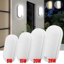 LED Feuchtraumleuchte Ovalleuchte Mit Bewegungsmelder Wandlampe Kellerleuchte DE