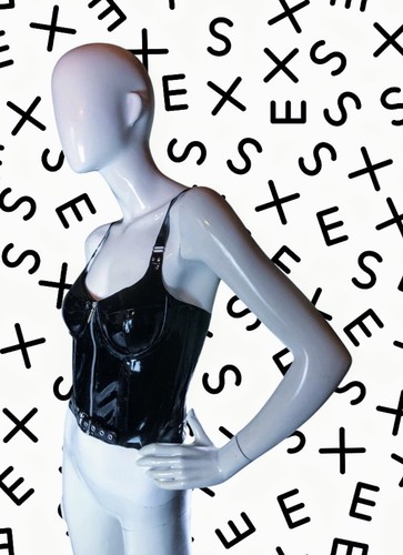 Latex gummi korsage top - latex,