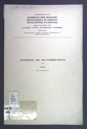 Anaesthesie vor und - anaesthesie,,