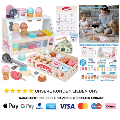 Eisdiele kinder holz - kinder,