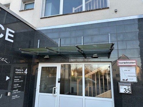 Vordach aus glas vsg - glas, und