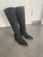 Kniehoher Stiefel Tigermuster