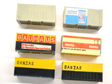 Seecontainer Container 20Fuss 6x für Eisenbahn H0 1:87 Ladegut beklebt -Set F
