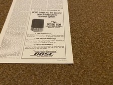 JBF56 WERBUNG 8X5 THE BOSE 501 DIREKT/REFLEKTIERENDES LAUTSPRECHERSYSTEM