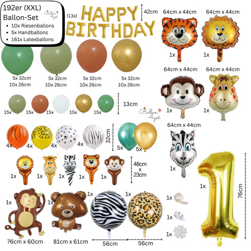 Safari ballon set xxl - set,