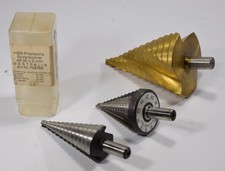 3x HSS PRÄZISIONS STUFENBOHRER 1x Westfalia 6-30 / 7-36 / 5-65 Bohrerset