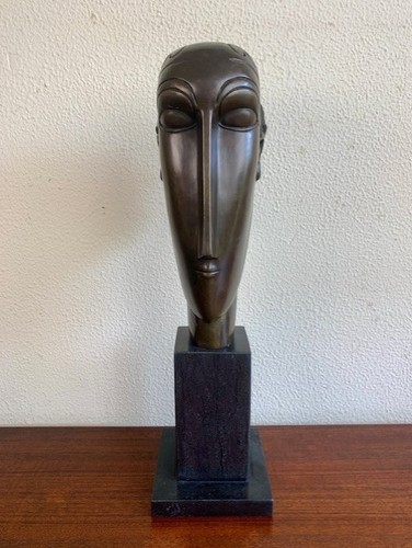 Bronzeskulptur tête femme - bronzeskulptur,